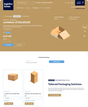 Logistics boxes Shopify Theme