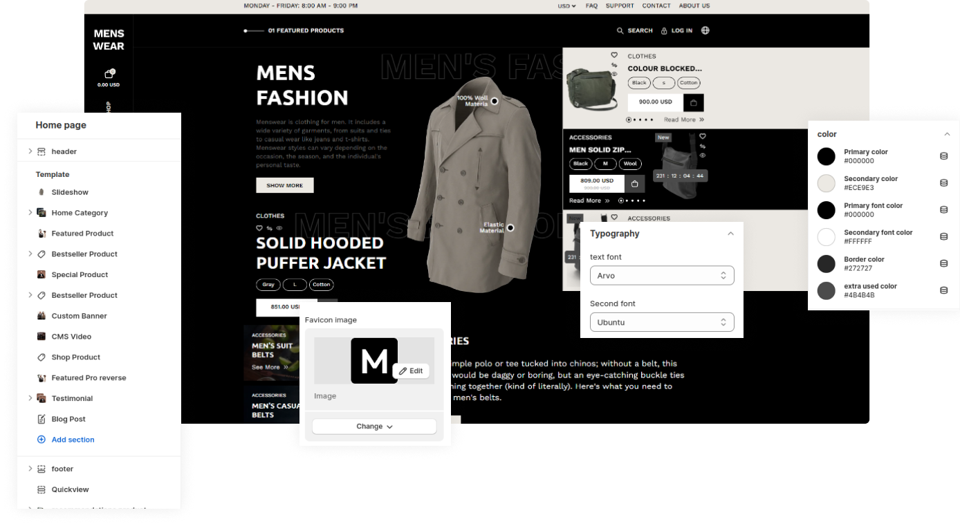 Menswear Shopify Theme - WorkDo