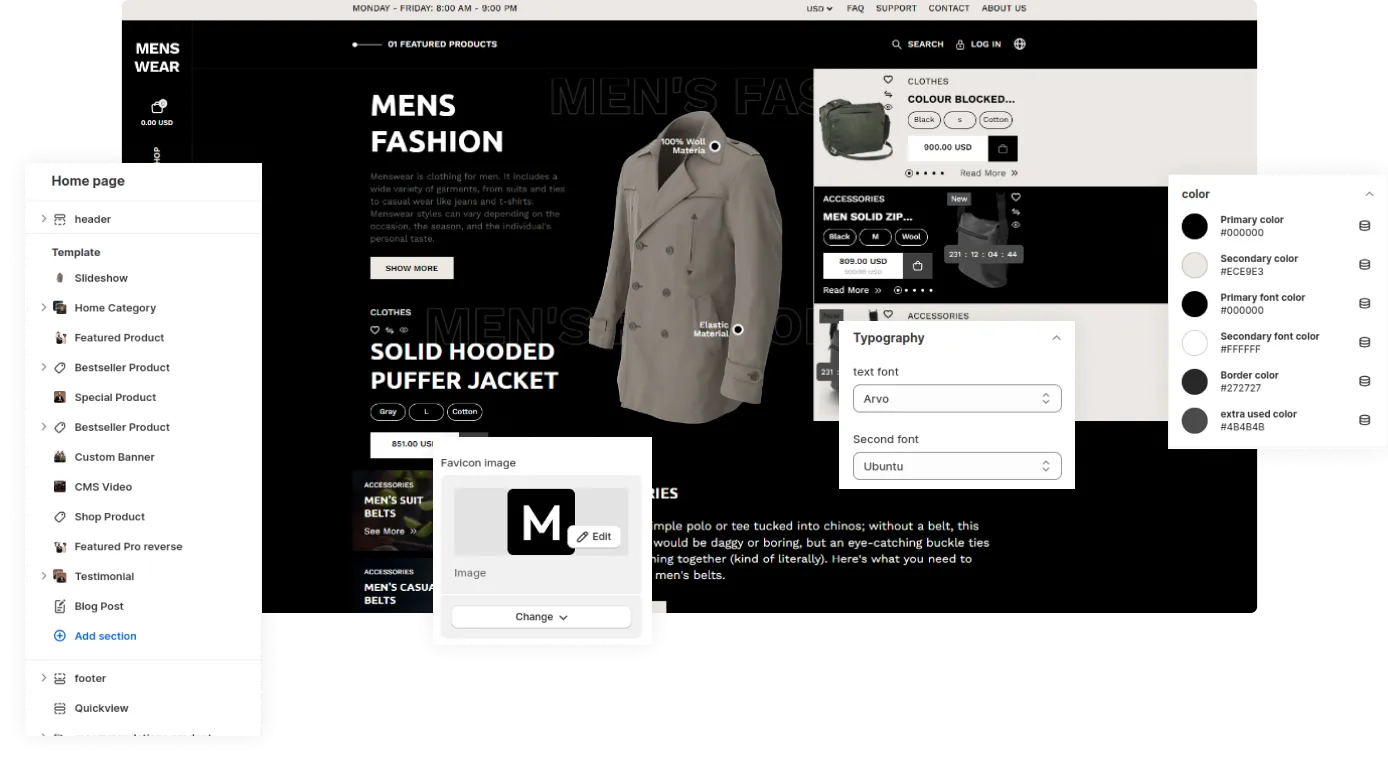 Menswear Shopify Theme - WorkDo
