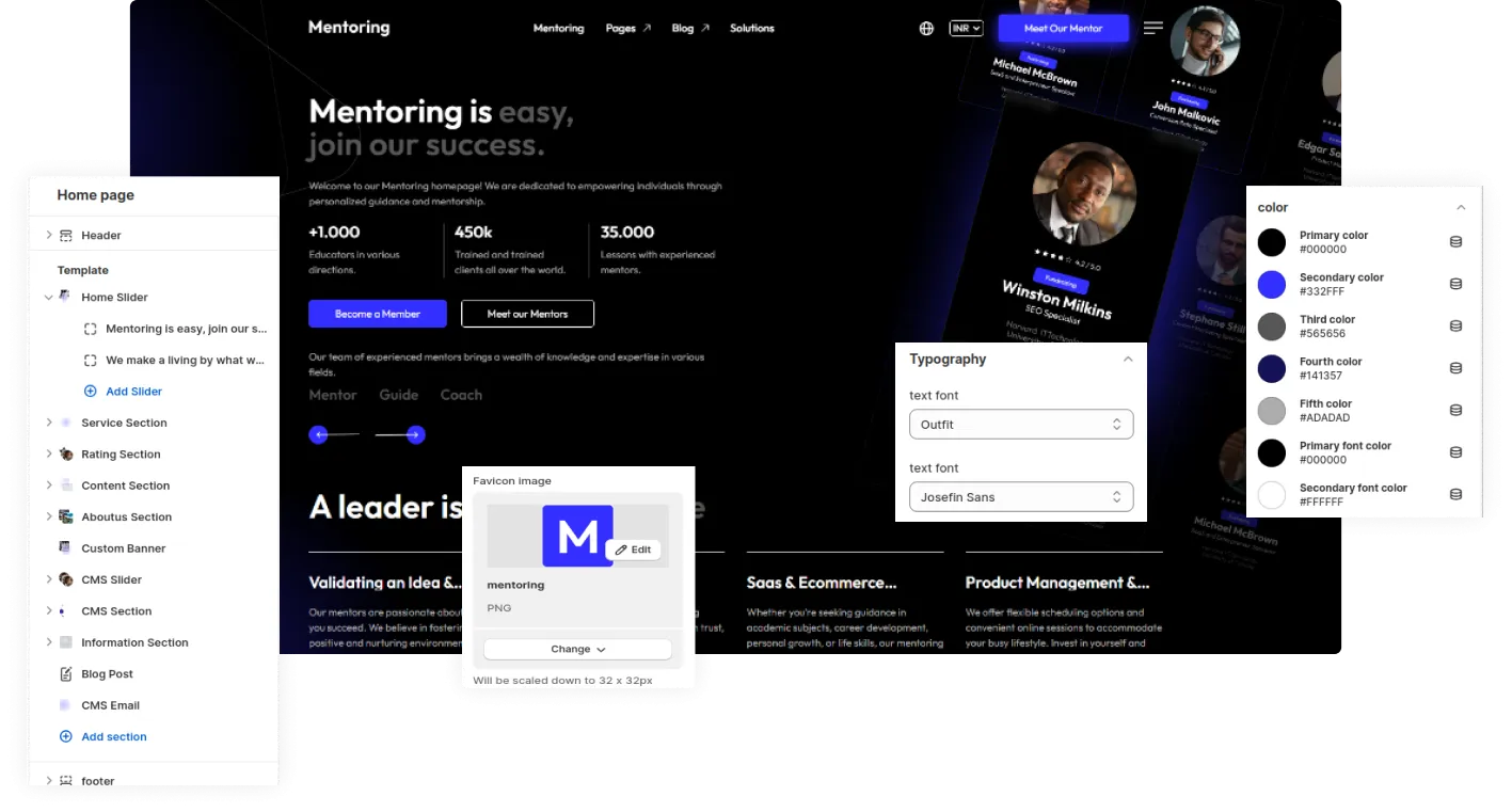 Mentoring Shopify Theme - WorkDo