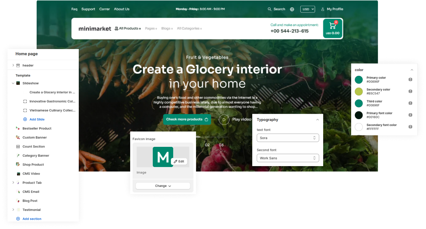 Minimarket Shopify Theme - WorkDo