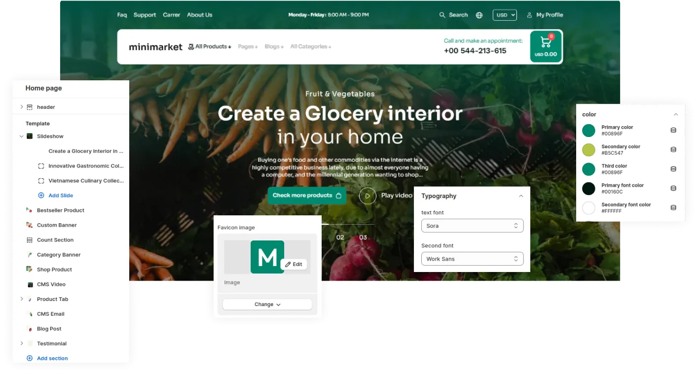 Minimarket Shopify Theme - WorkDo