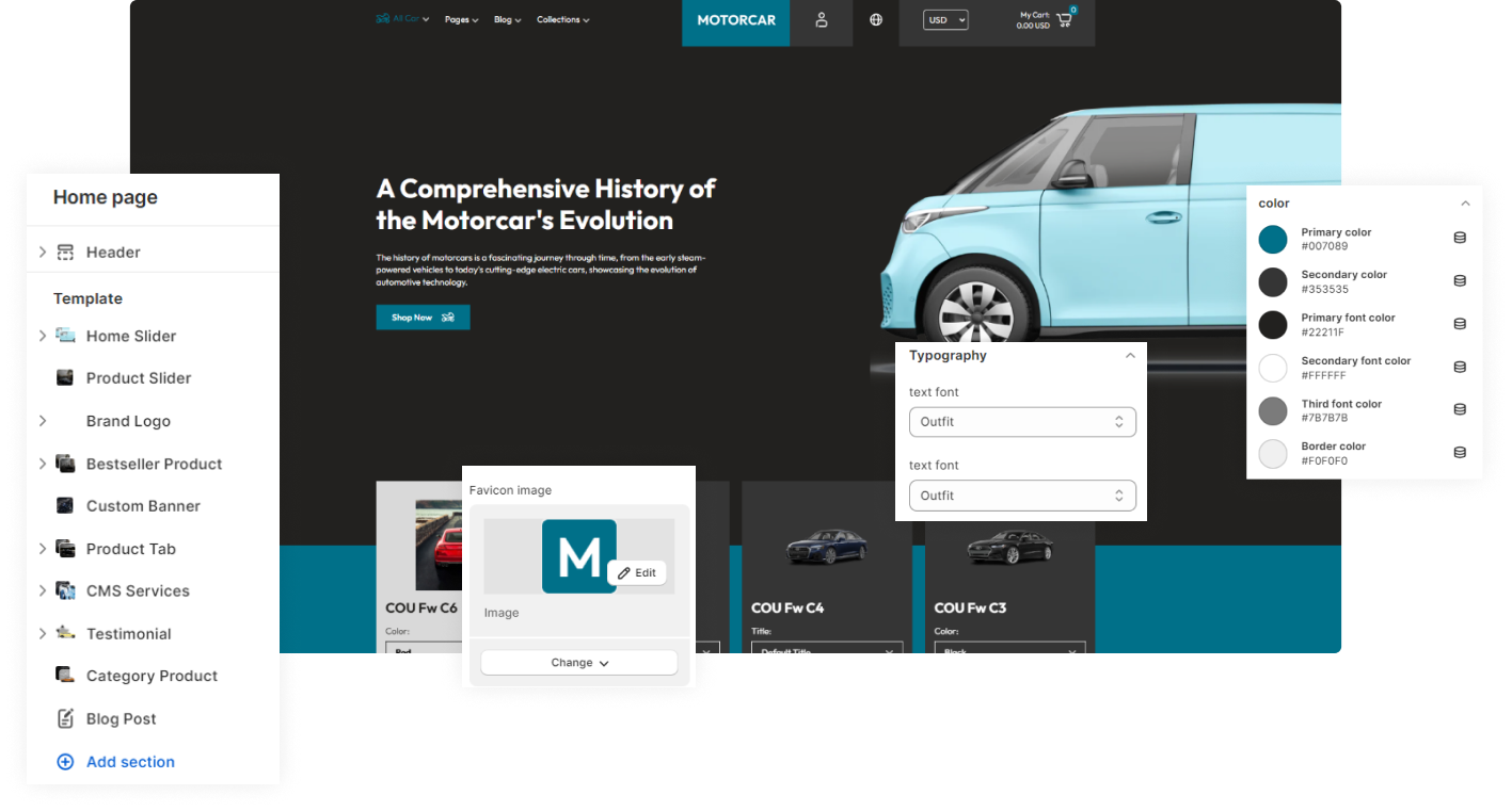 Motorcar Shopify Theme - WorkDo