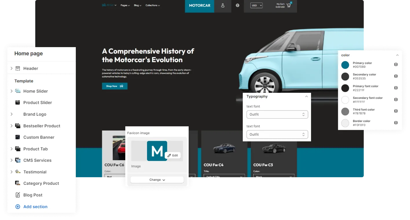 Motorcar Shopify Theme - WorkDo