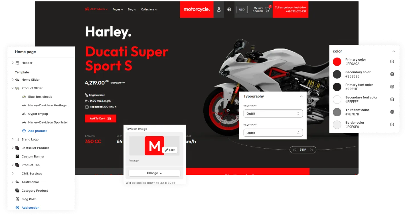 Motorcycle Shopify Theme - WorkDo