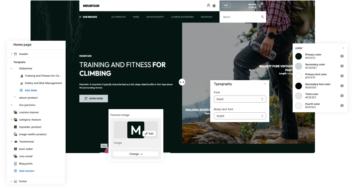 Mountains Shopify Theme - WorkDo