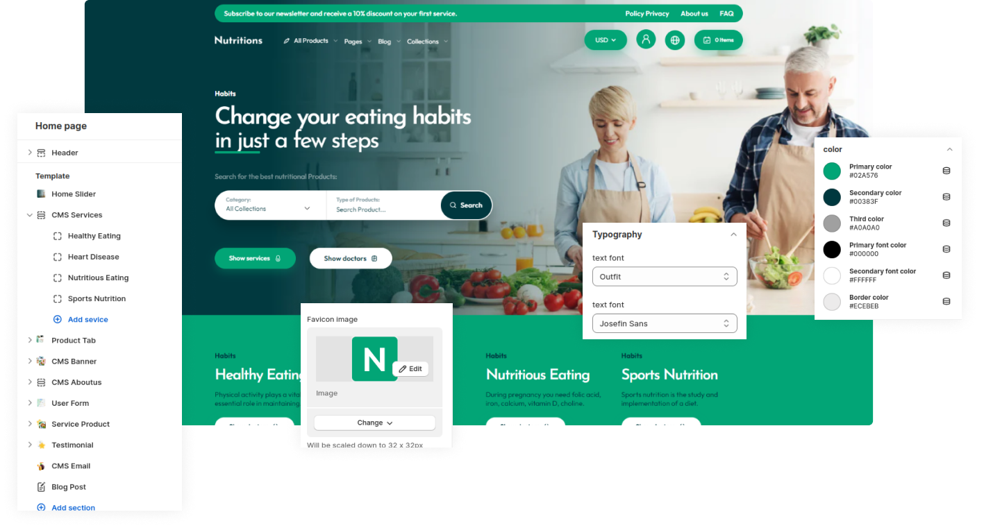 Nutritions Shopify Theme - WorkDo