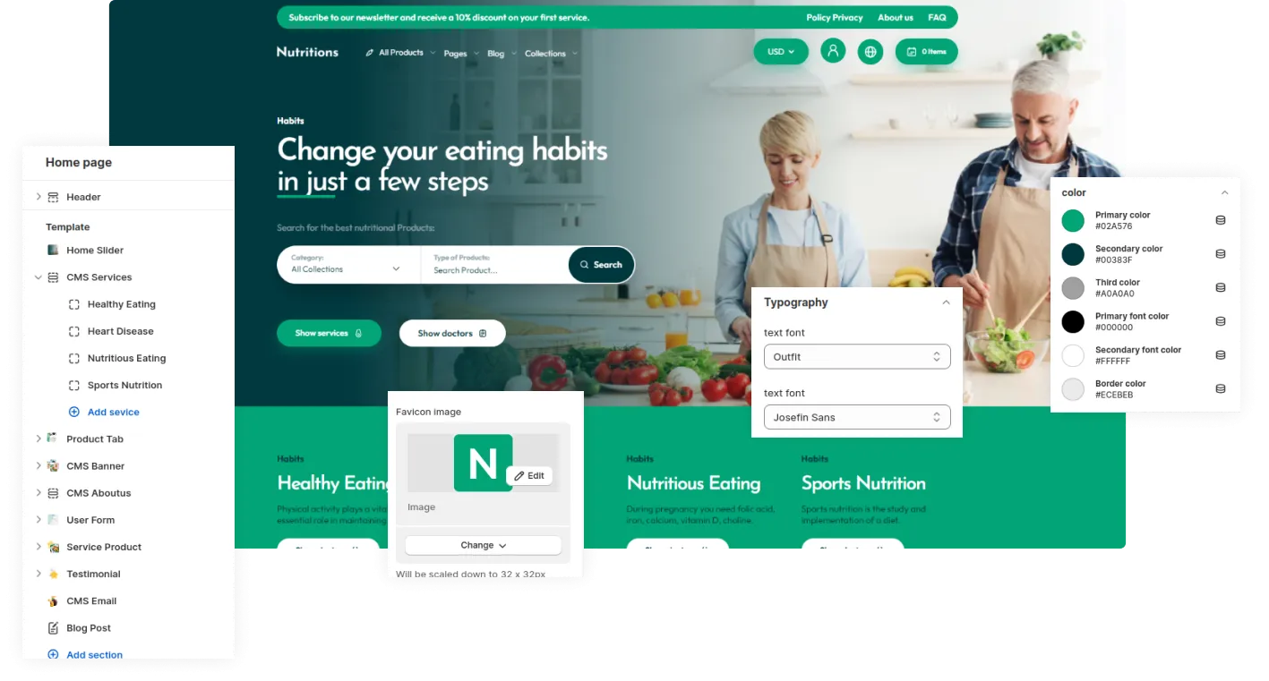 Nutritions Shopify Theme - WorkDo