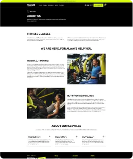 Personal Trainer Shopify Theme