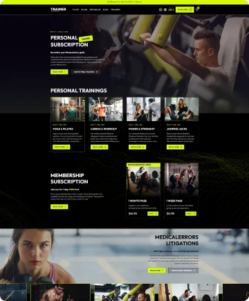 Personal Trainer Shopify Theme