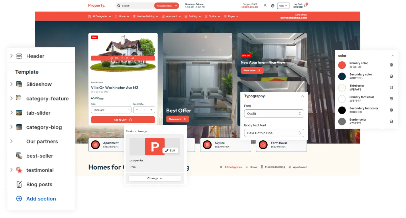 Property Shopify Theme - WorkDo