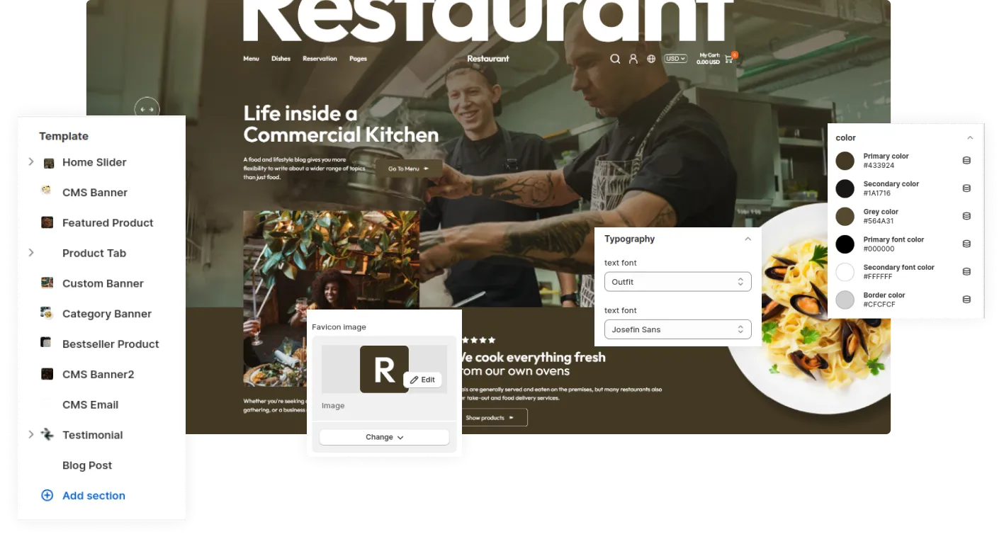 Restaurant-x Shopify Theme - WorkDo