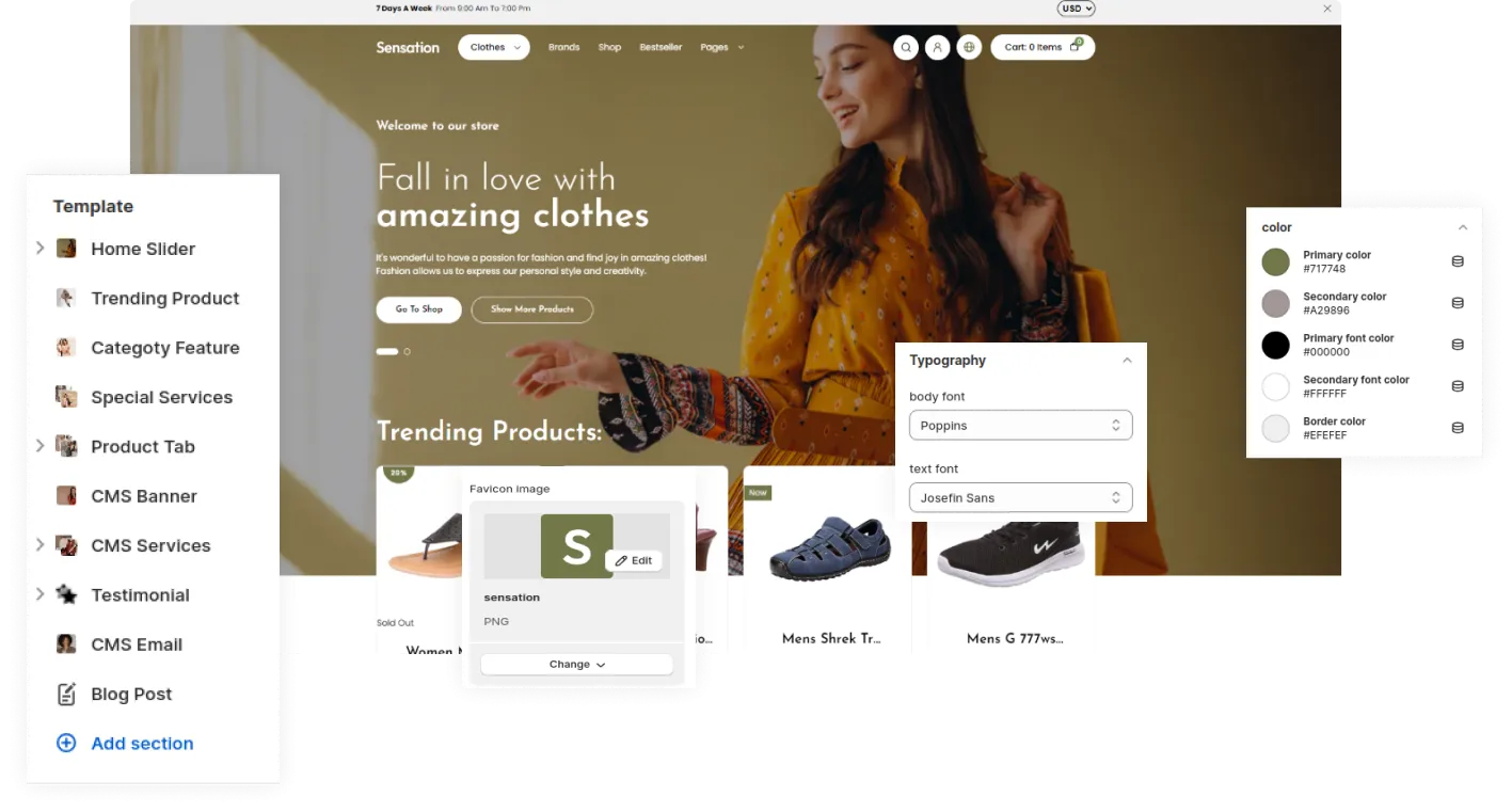 Sensation Shopify Theme - WorkDo
