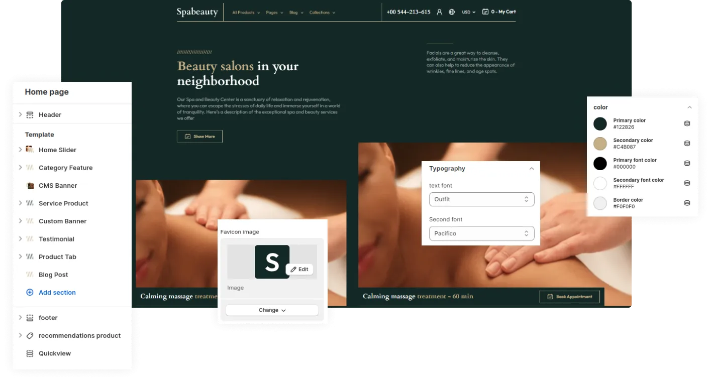Spa & Beauty Shopify Theme - WorkDo