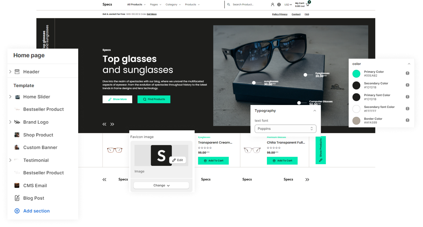 Specs Shopify Theme - WorkDo