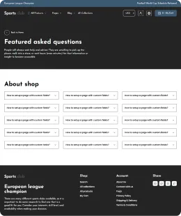 Sports Club Shopify Theme