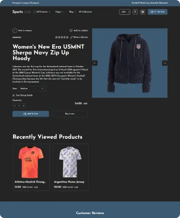 Sports Club Shopify Theme