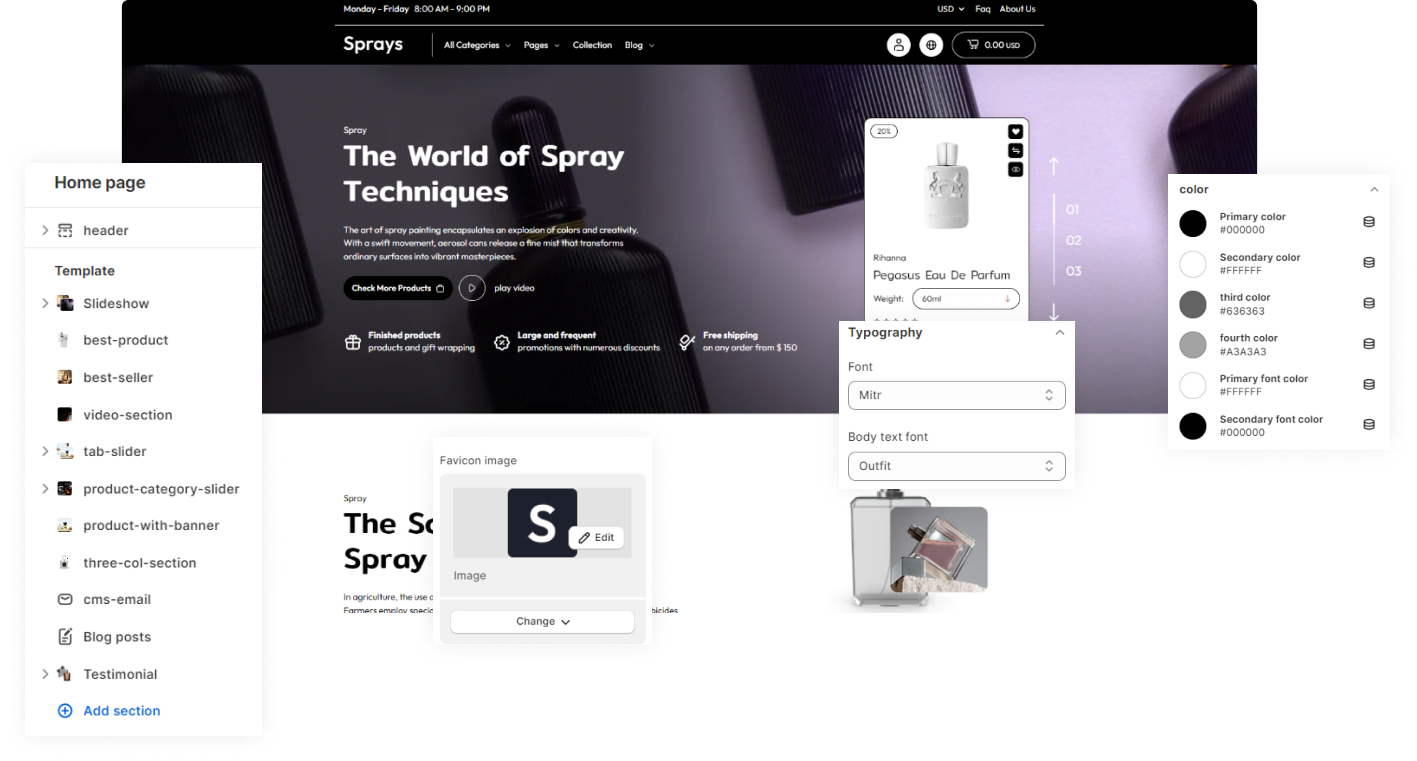 Sprays Shopify Theme - WorkDo