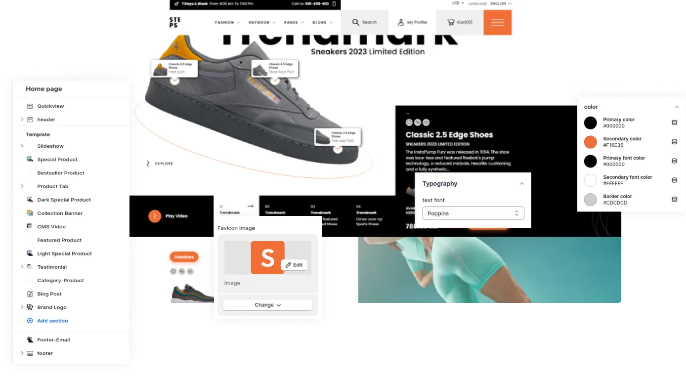 Steps Shopify Theme - WorkDo