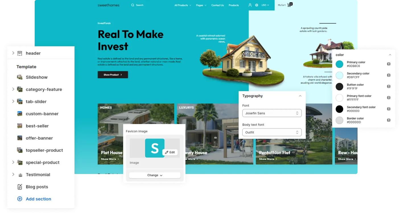 Sweet Homes Shopify Theme - WorkDo