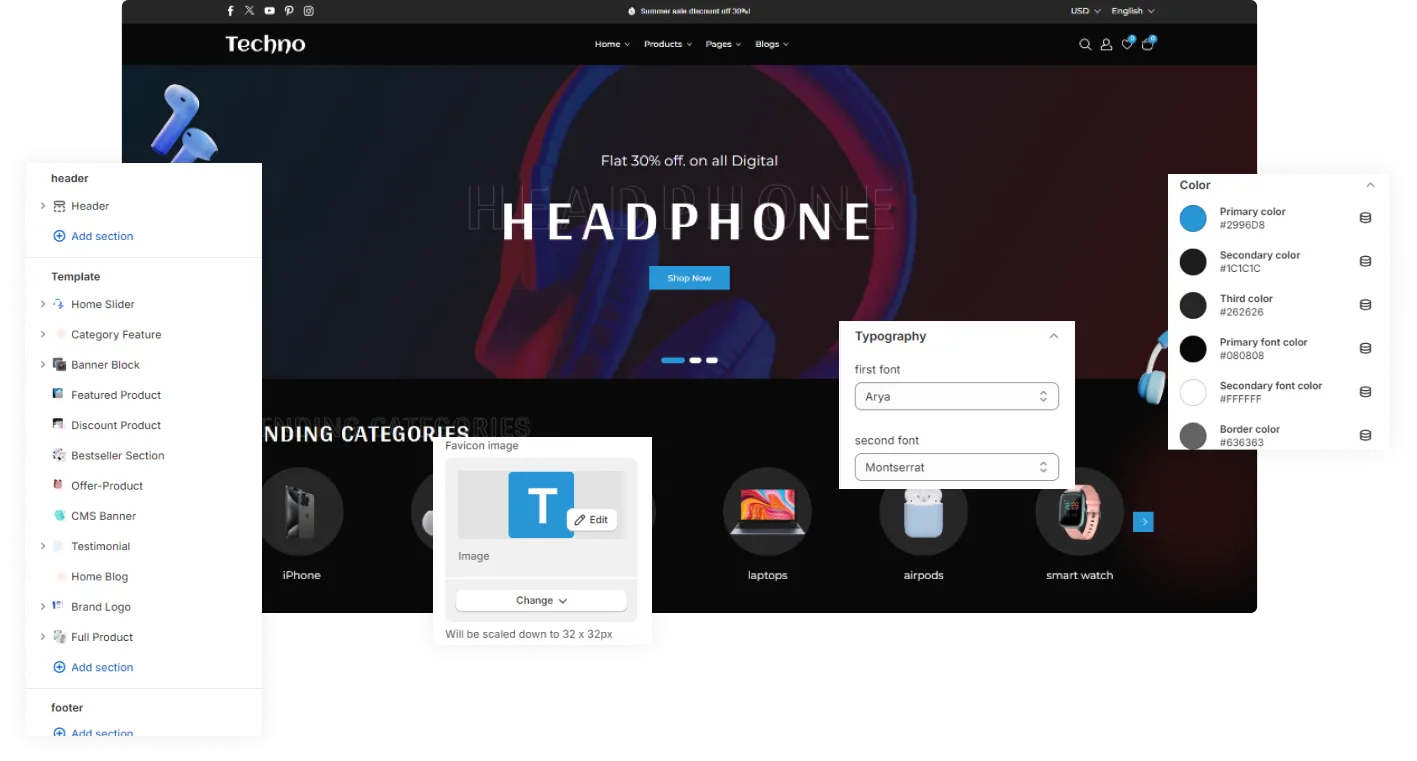 Techno Shopify Theme - WorkDo