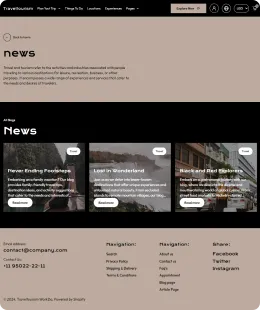 Travel Tourism Shopify Theme