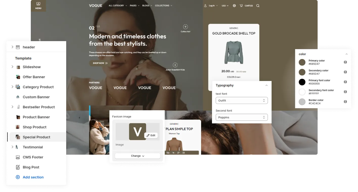 Vogue Shopify Theme - WorkDo