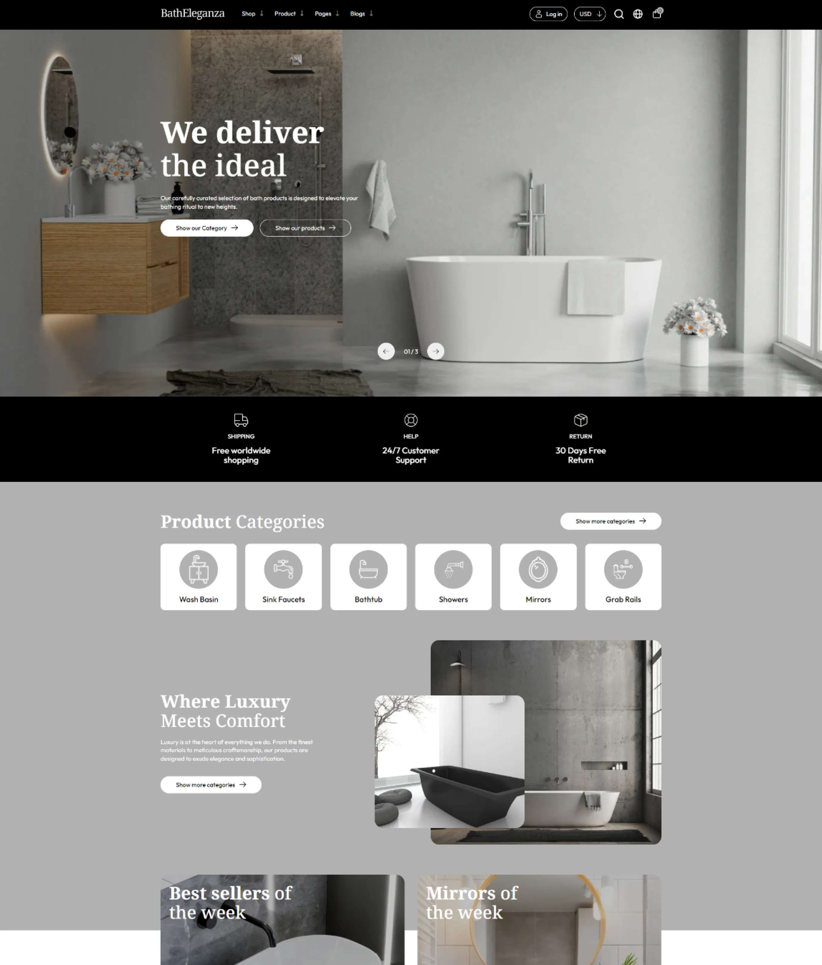 Bath eleganza Shopify Theme - WorkDo
