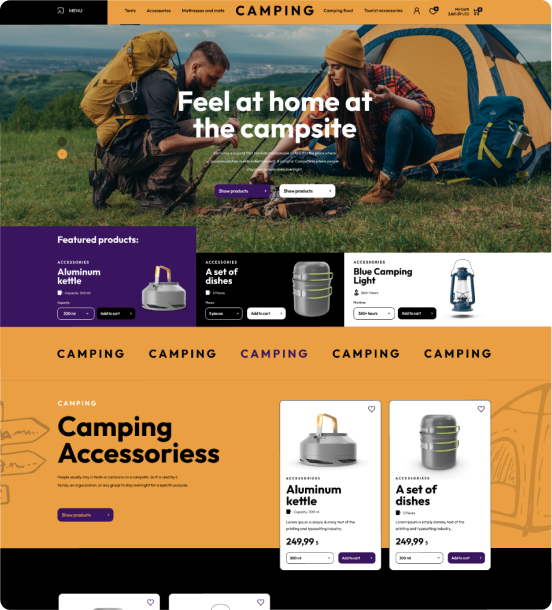 Camping Opencart Theme - WorkDo