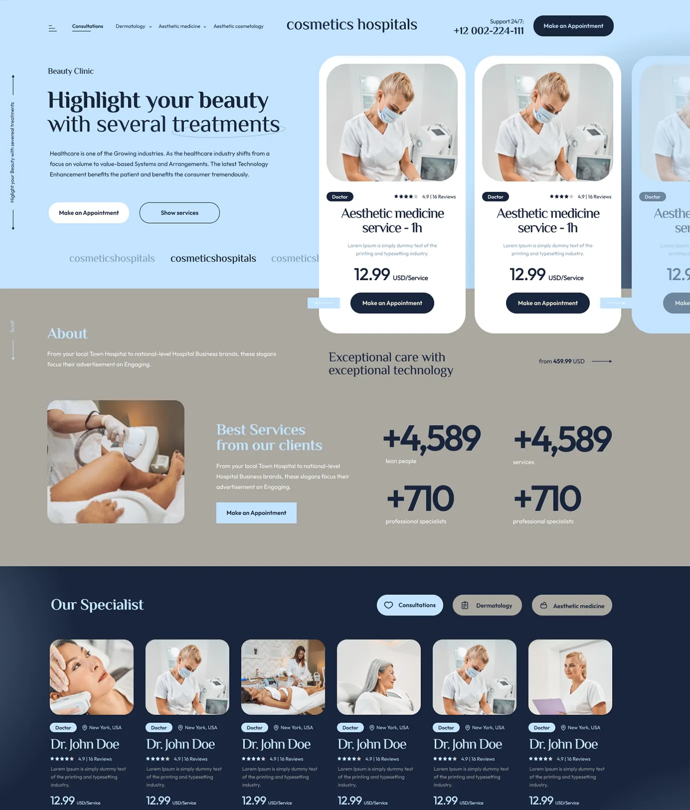Cosmetics Hospitals Shopify Theme - WorkDo