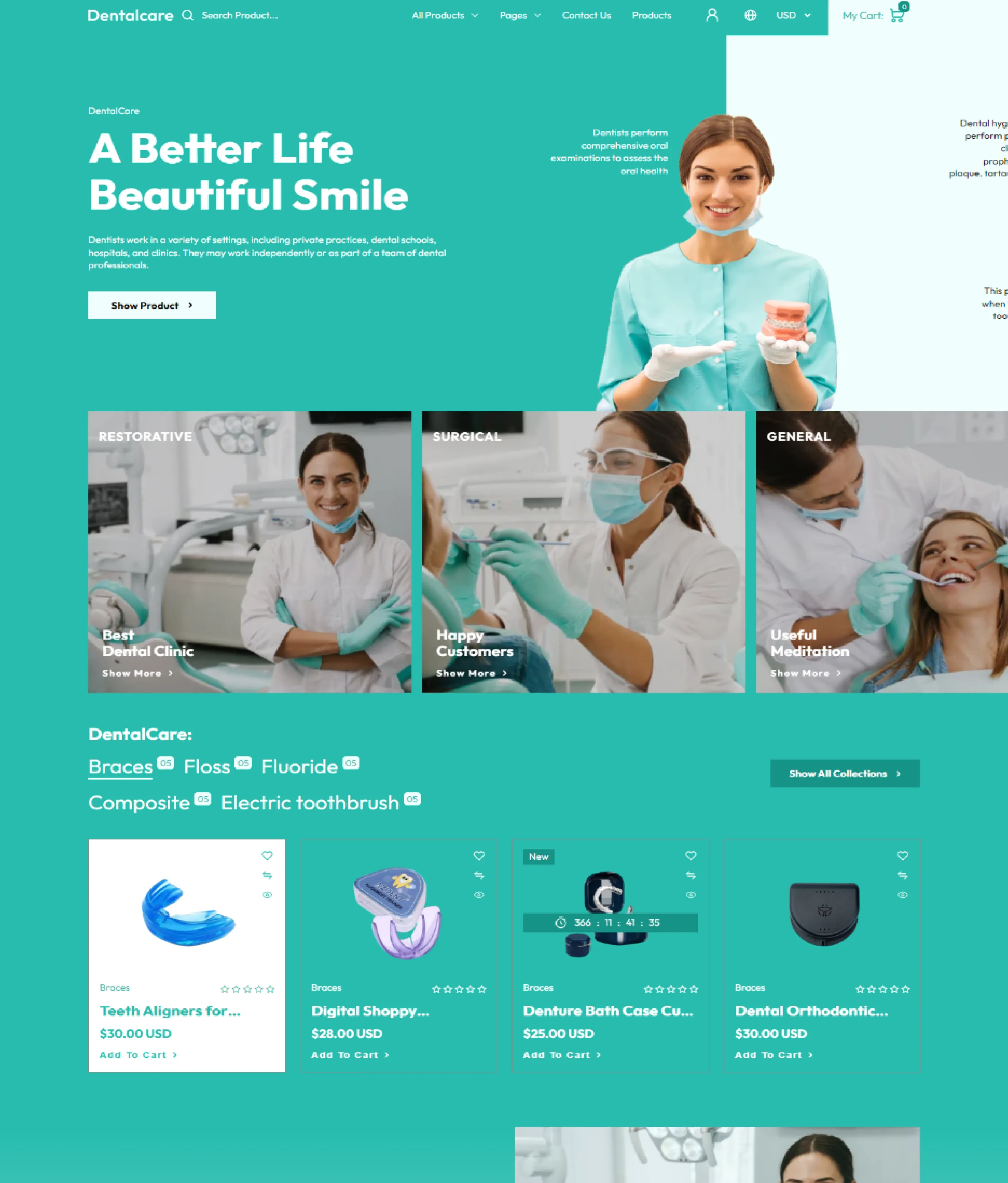 DentalCare Shopify Theme - WorkDo