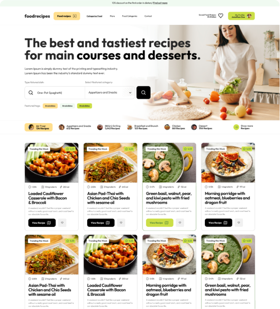 Food Recipes e-Shop - WorkDo