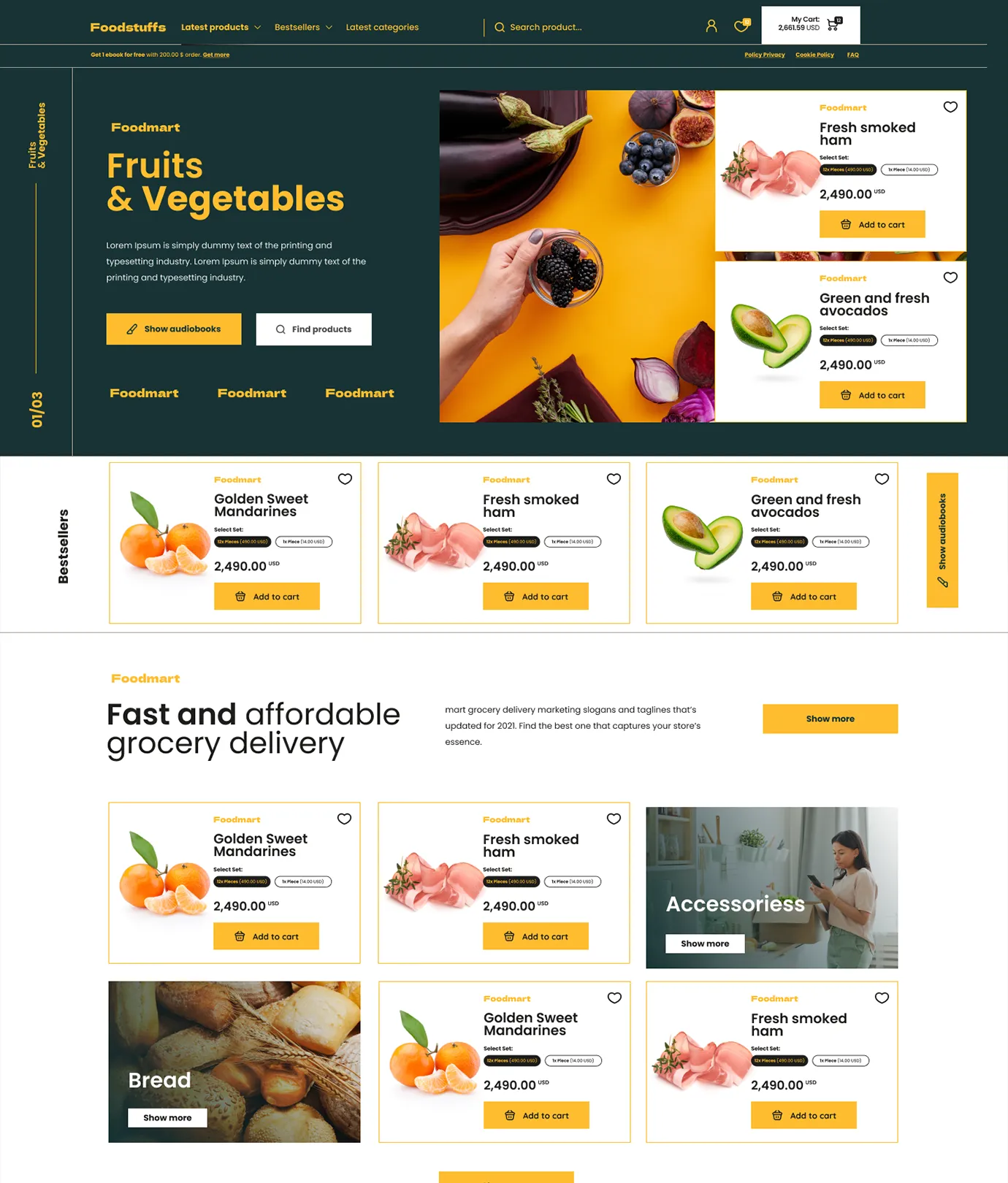 Food Stuffs Shopify Theme - WorkDo