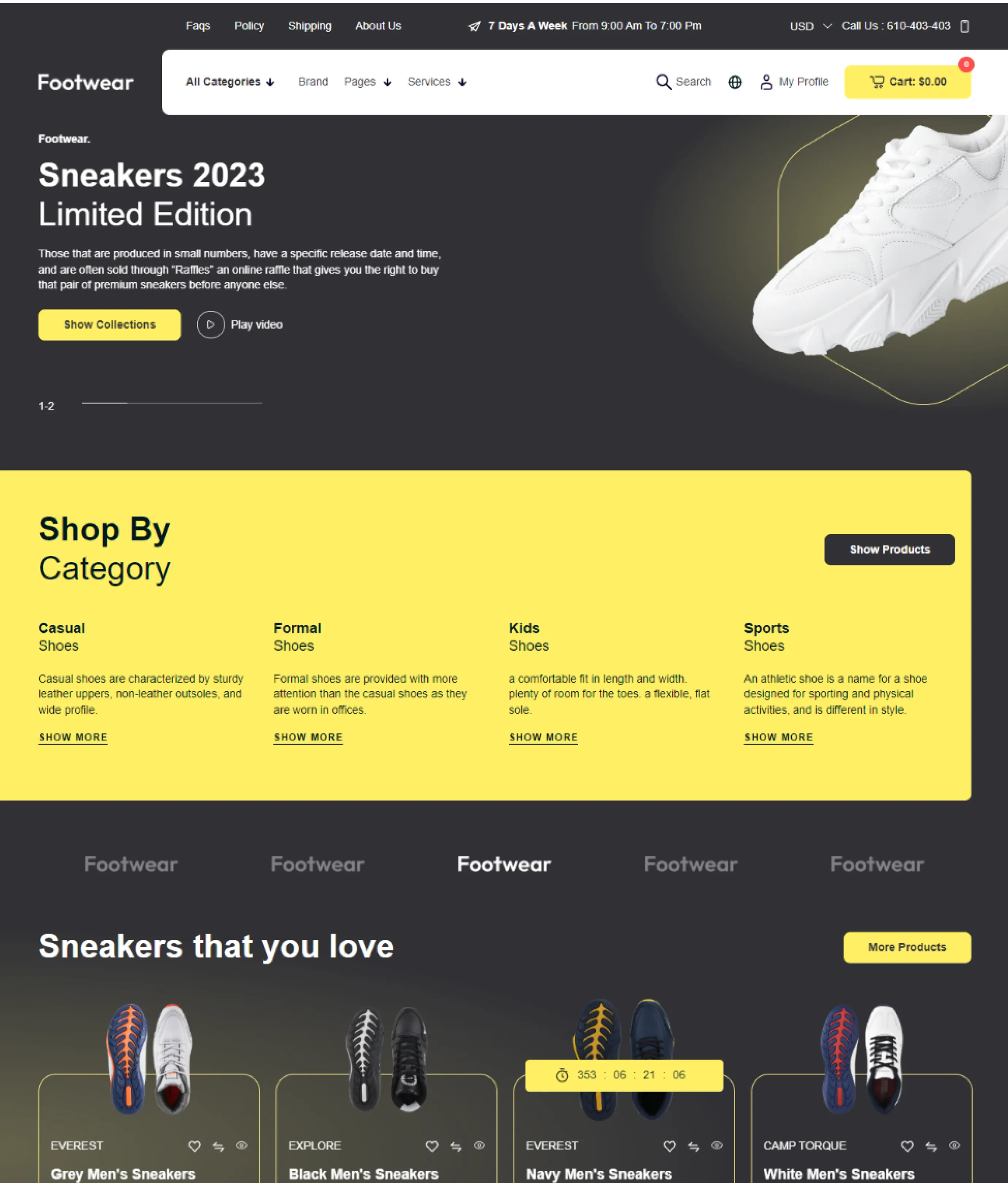 Footwear Shopify Theme - WorkDo