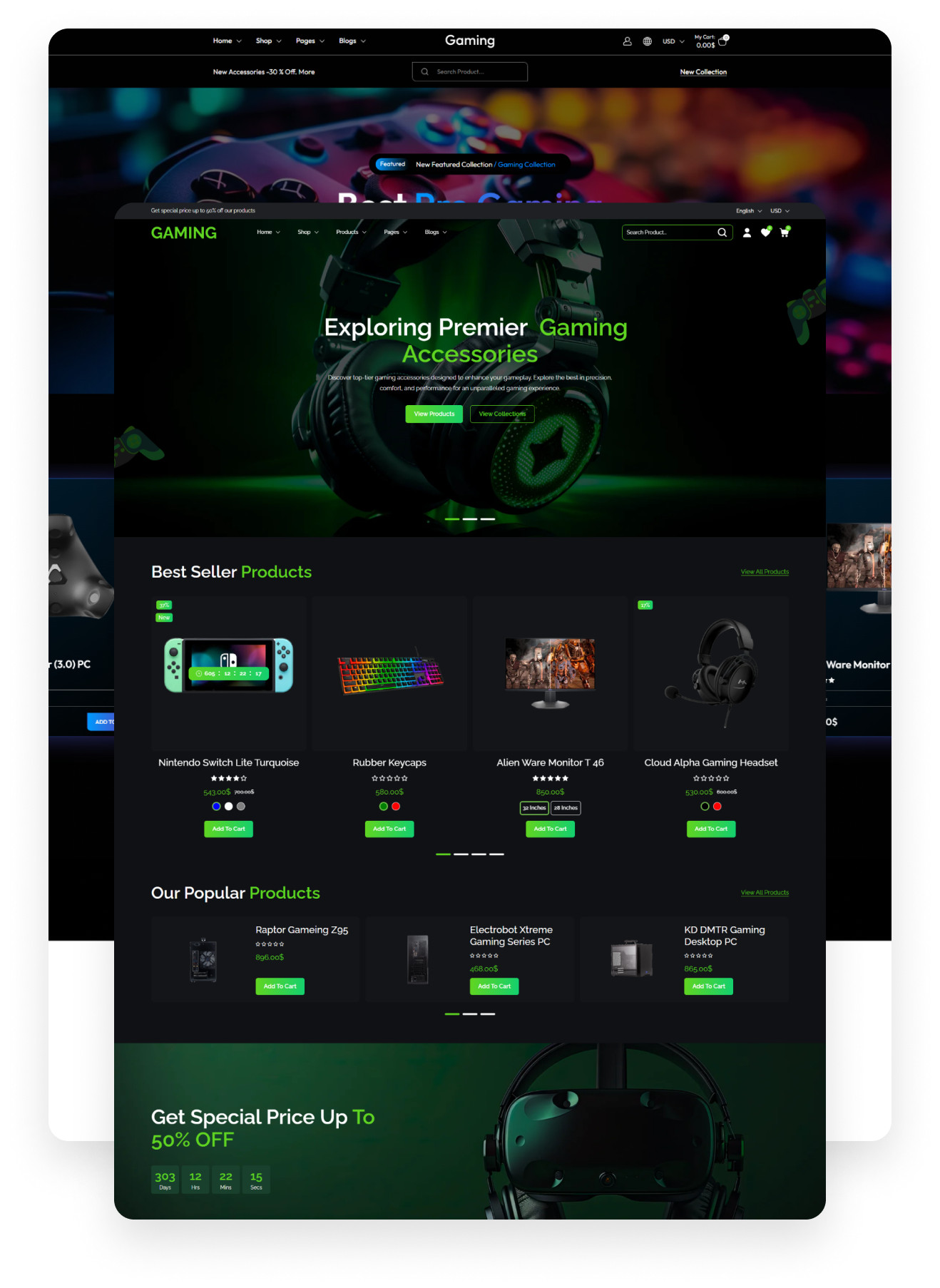 Gaming Shopify Theme - WorkDo