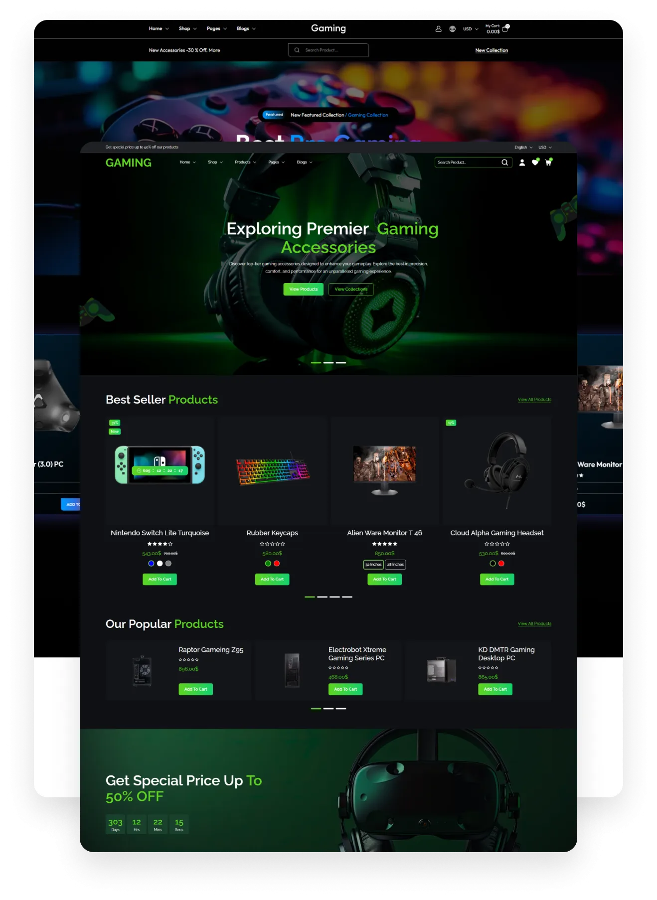 Gaming Shopify Theme - WorkDo