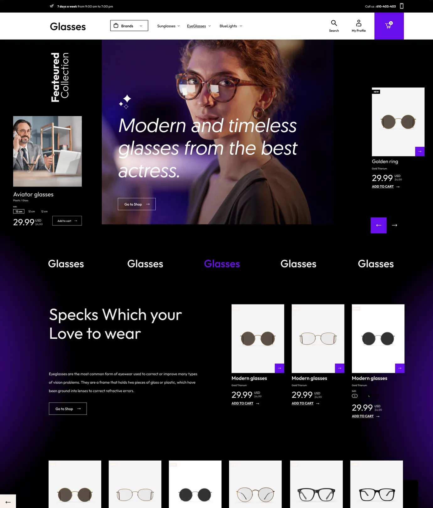 Glasses Shopify Theme - WorkDo