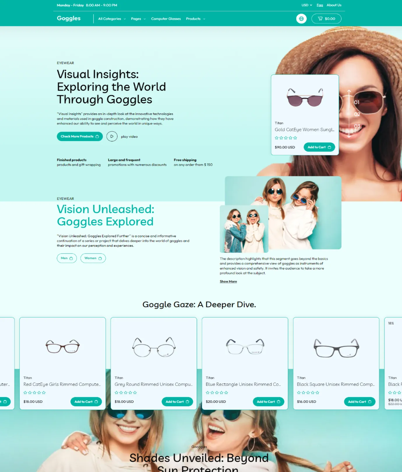 Goggles Shopify Theme - WorkDo