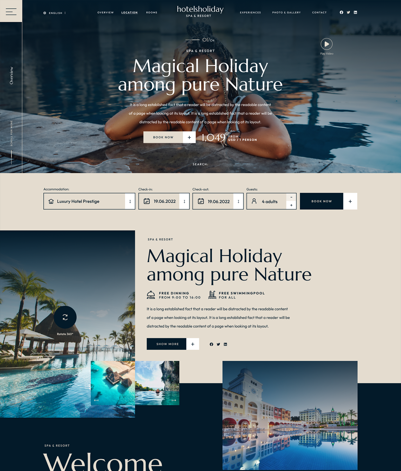 Hotels Holiday WordPress Theme - WorkDo