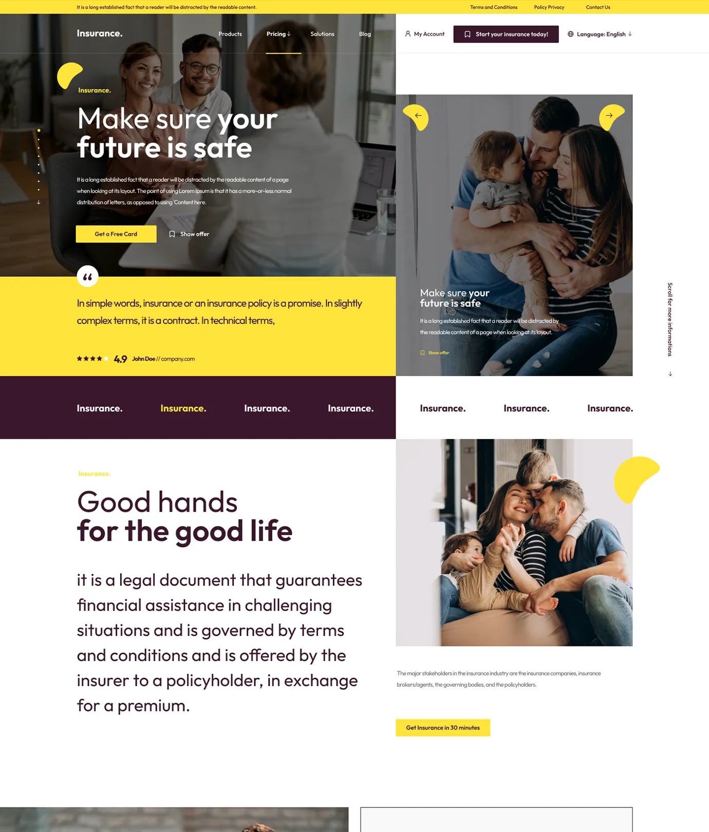 Insurance Shopify Theme - WorkDo