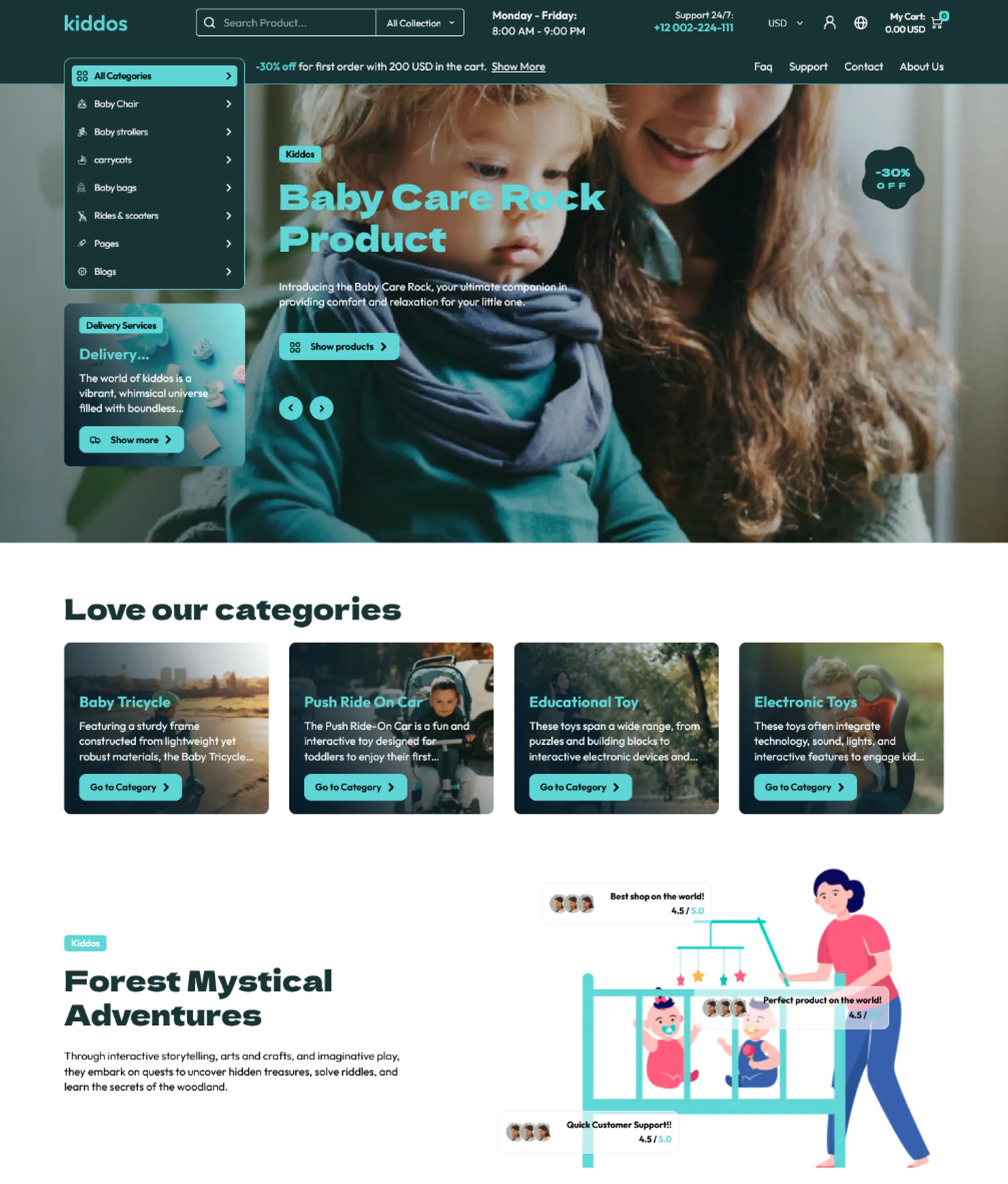 Kiddos Shopify Theme - WorkDo