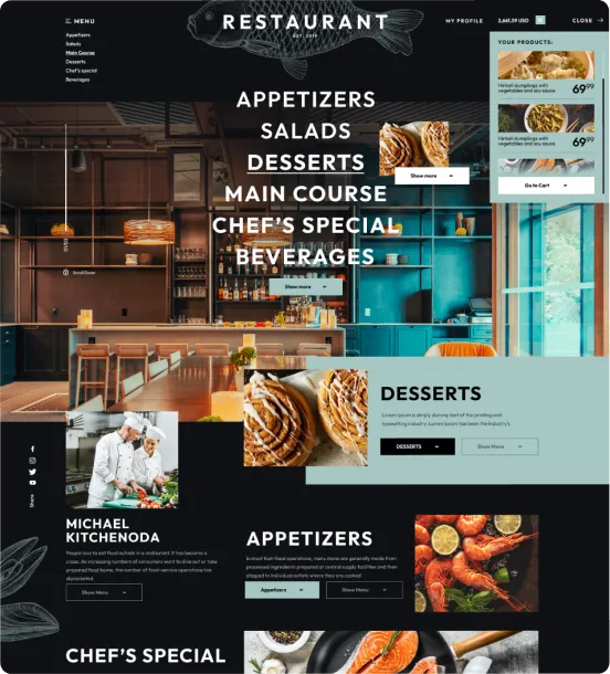 Restaurant Shopify Theme - WorkDo