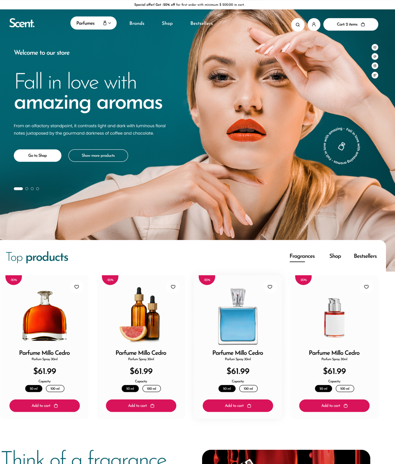 Scent Theme Add-on for eCommerceGo - WorkDo