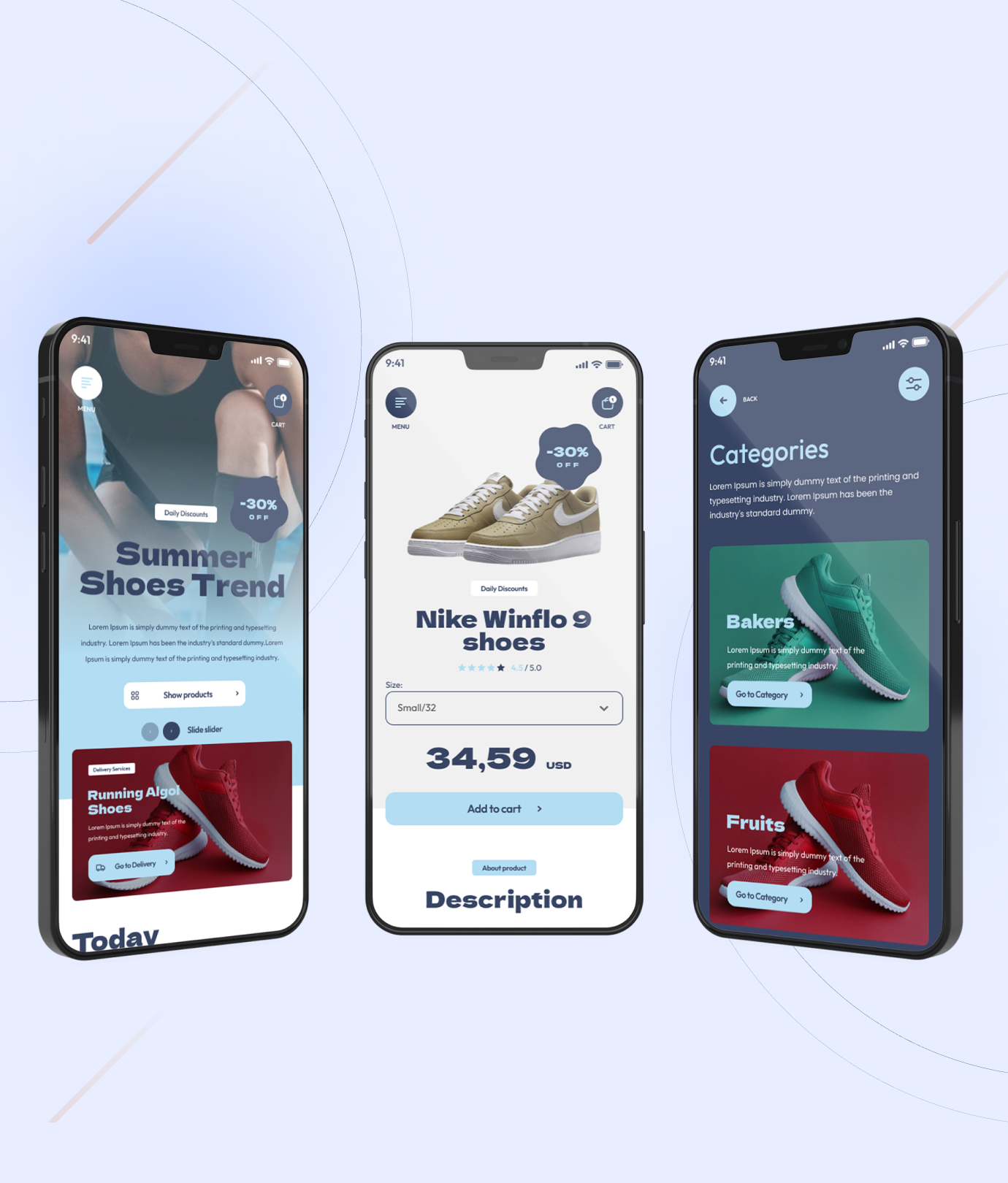 Shoes iOS App Add-on for eCommerceGo - WorkDo