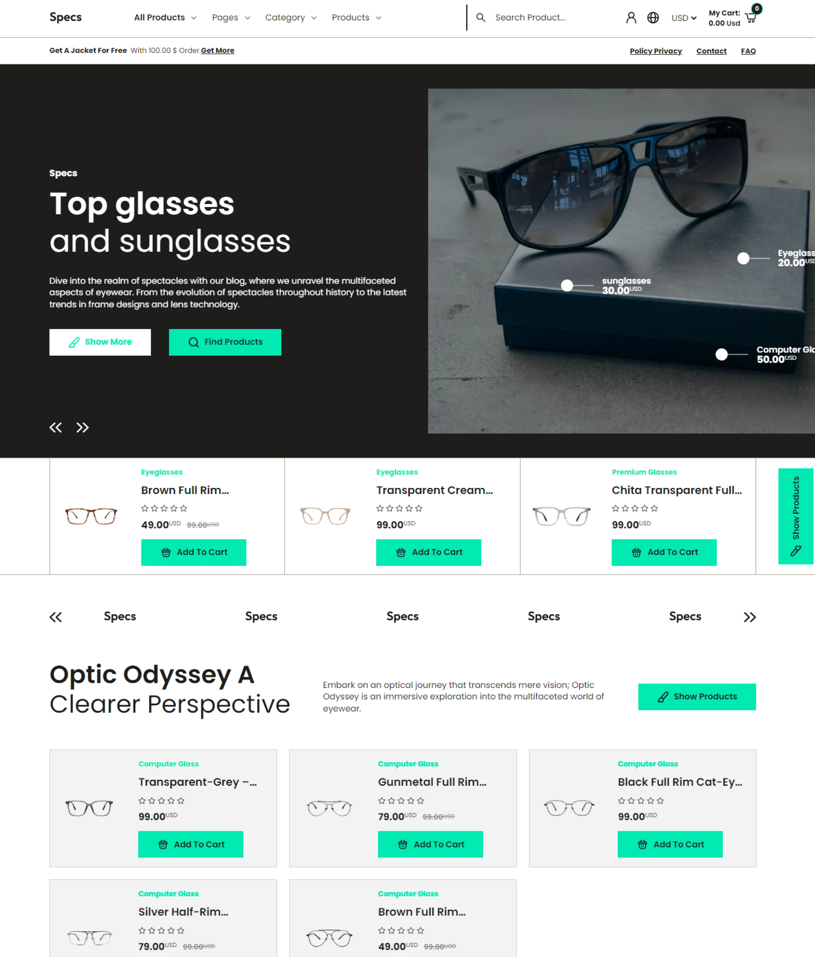 Specs Shopify Theme - WorkDo