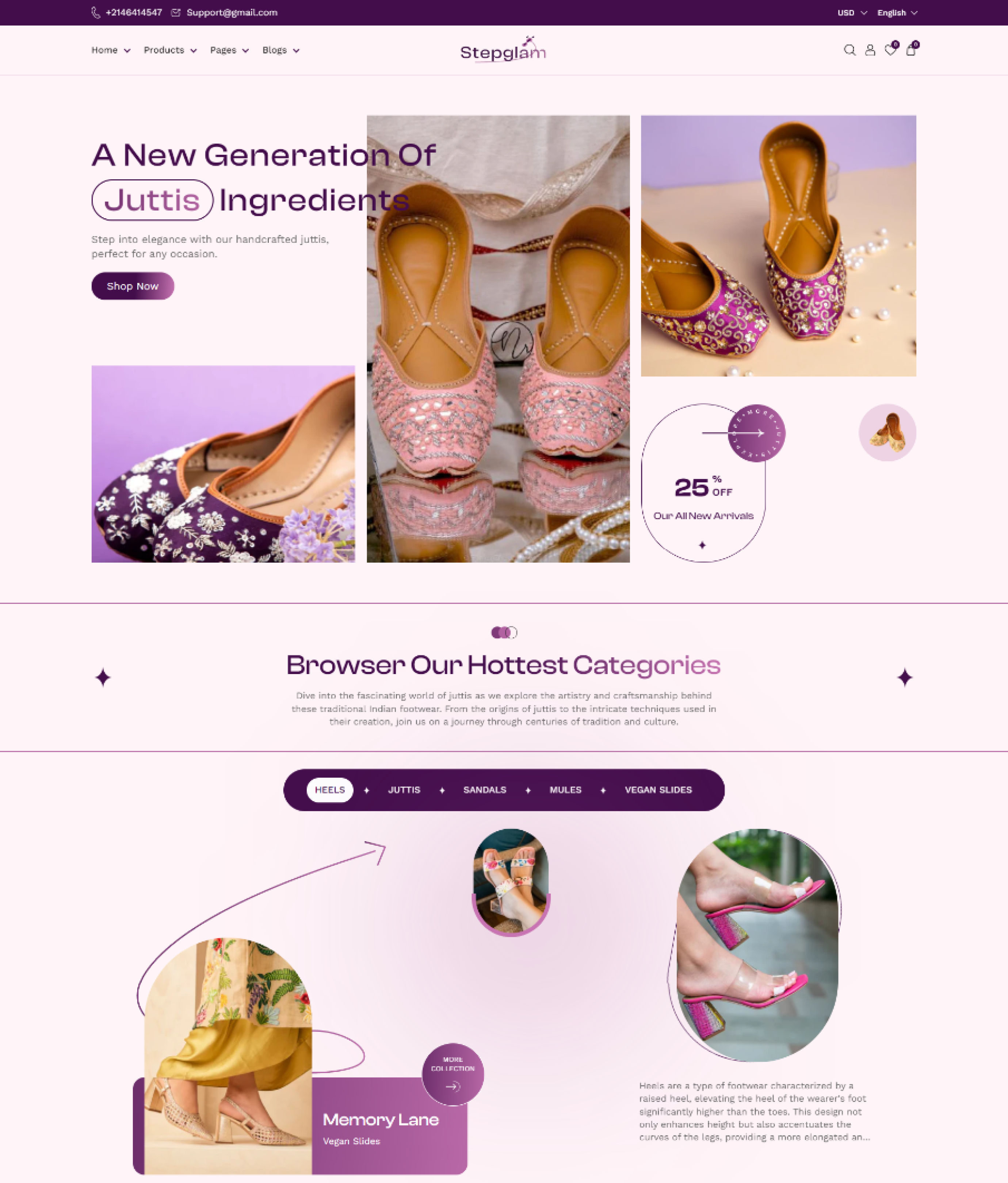 Stepglam Shopify Theme - WorkDo