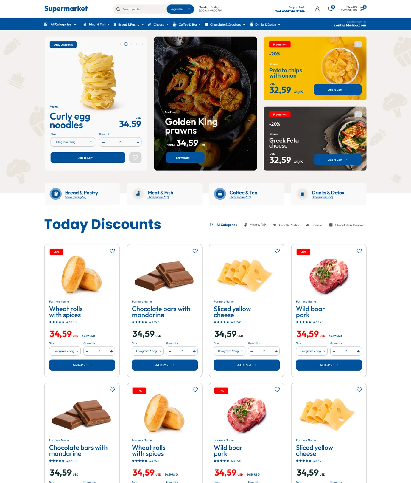 Supermarket Shopify Theme - WorkDo