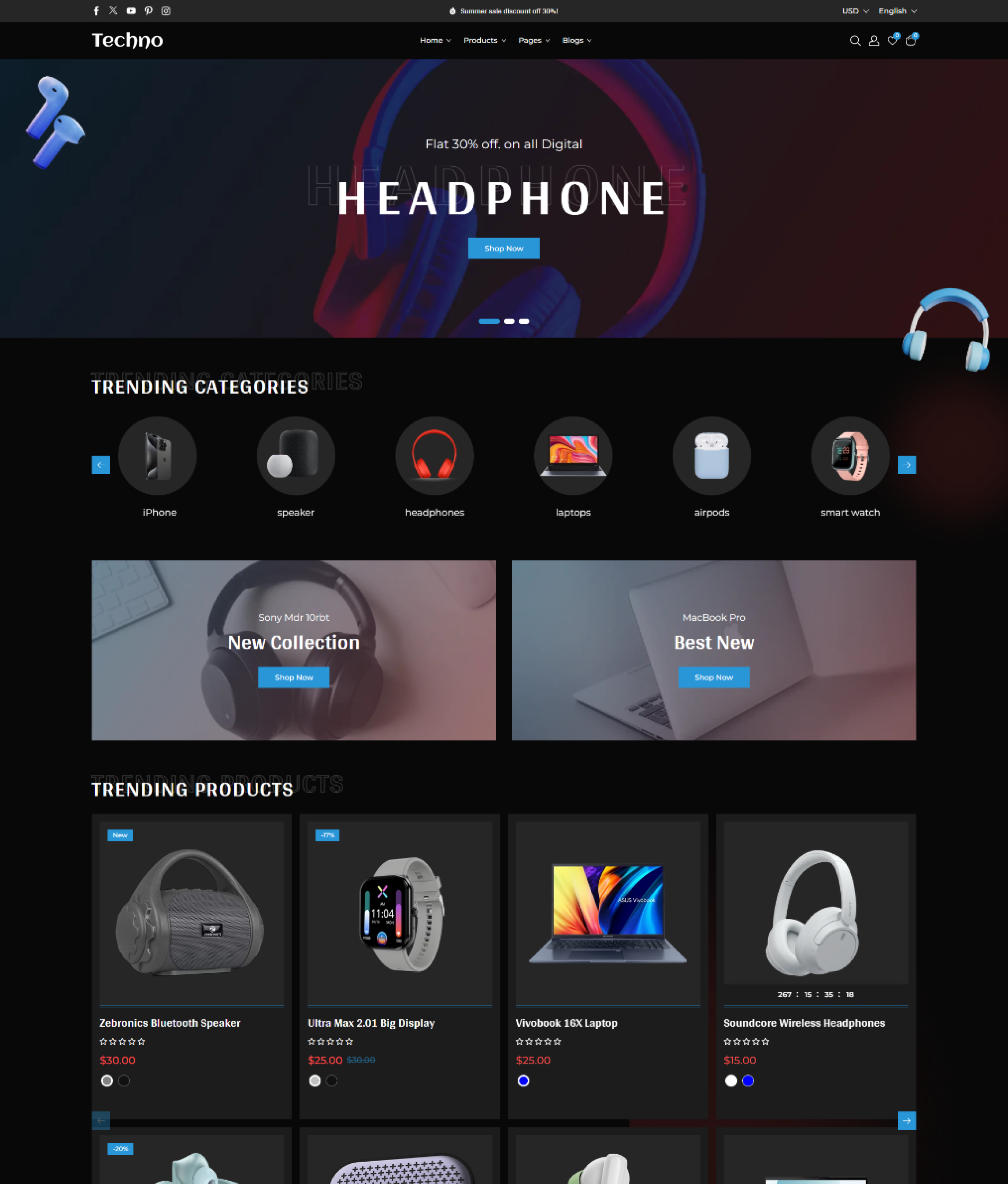 Techno Shopify Theme - WorkDo