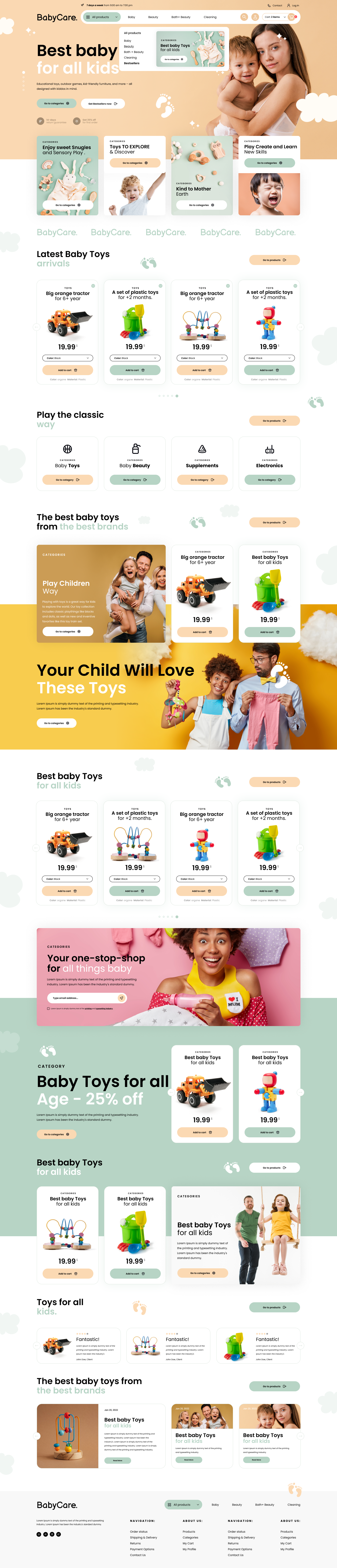 Babycare Theme Add-on for eCommerceGo-WorkDo