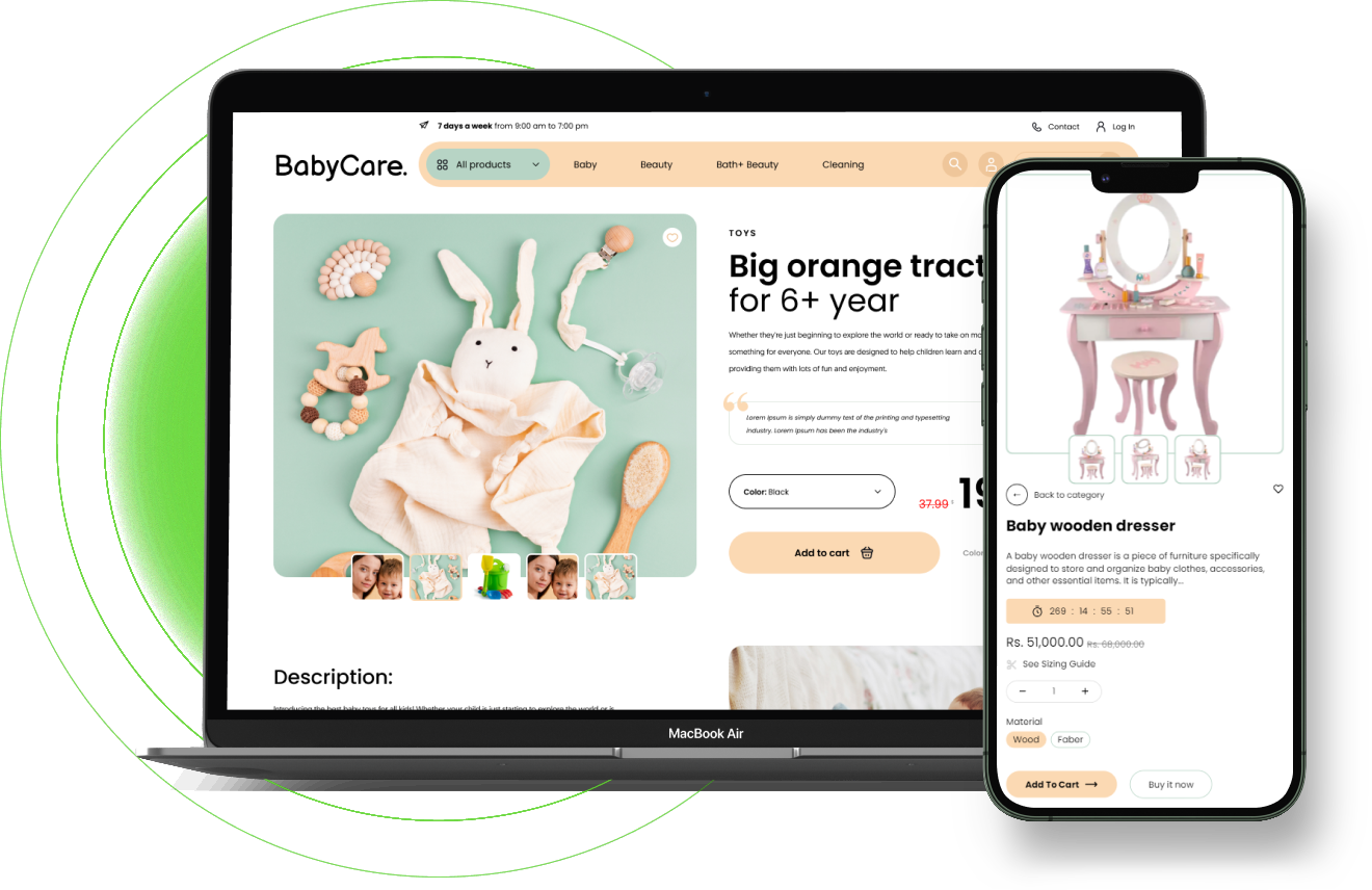 Babycare Theme Add-on for eCommerceGo - WorkDo